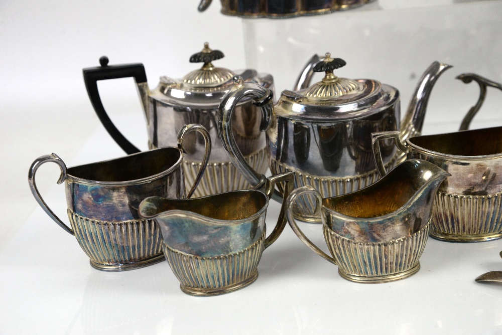 Selection of silver-plated items including tea services, shell shaped cruet, etc - Image 46 of 48