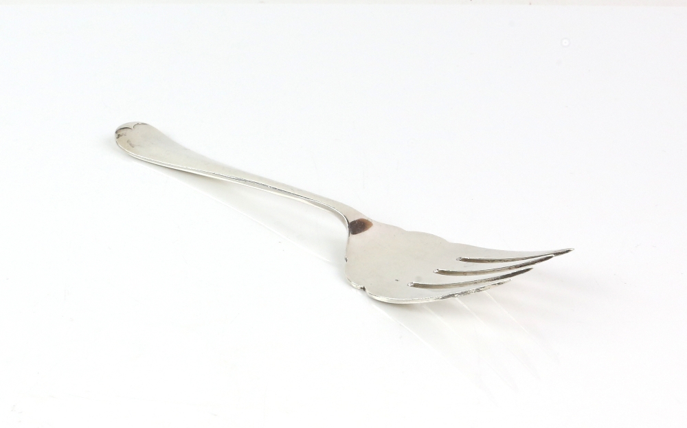 George III silver fish slice, by Peter & William Bateman, London 1806, pierced with fleur-de-lys - Image 8 of 14