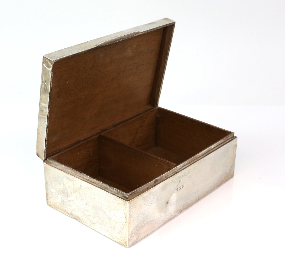 Group of silver items to include a George V cigarette box, Birmingham 1916, two toast racks, mustard - Image 28 of 36