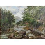 Charles Smith, Scene on the Lymm , North Devon, oil on canvas, signed and dated 78, inscribed