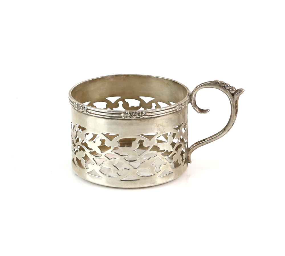 Aynsley part silver-mounted coffee service, comprising 5 cups with 7 silver sleeves, sugar bowl with - Image 32 of 44