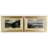 Pair of late 19th century oils on boards to include one of a view of Ben Ledi from the Aberfoyle