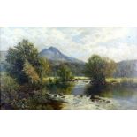 Kate E Foster, 19th century, 'On the river Llugwy, North Wales', signed, inscribed verso, oil on