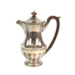 George V silver hot water jug, by Henry Clifford Davis, Birmingham, 1931, gross weight 16oz, 497g,