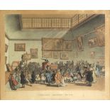 After Augustus Pugin and Thomas Rowlandson Christie's Auction Room Aquatint, engraved by John Bluck,