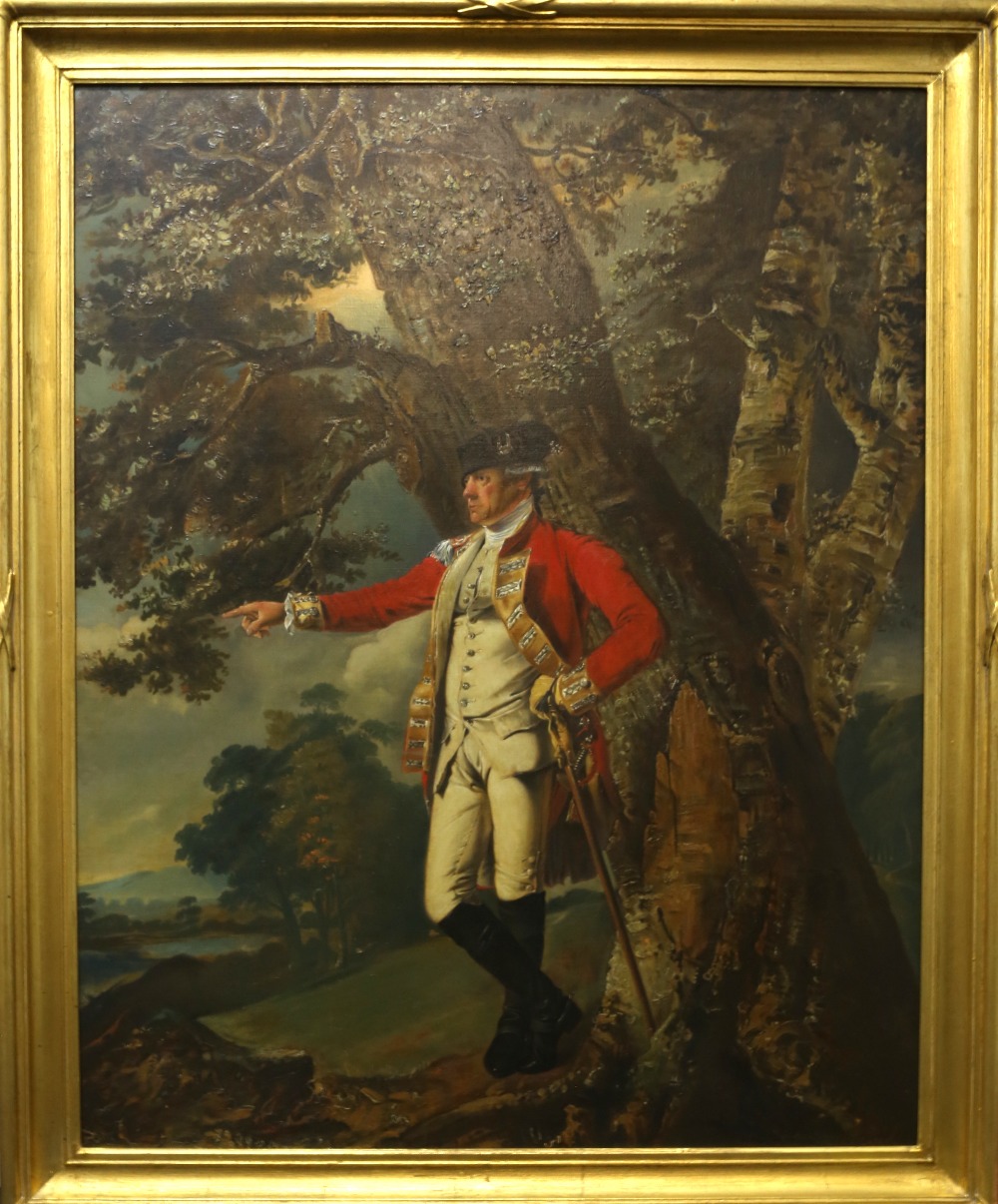 20th century, Copy of a portrait by Joseph Wright of Derby, 'Colonel Charles Heathcote', oil on - Image 3 of 4