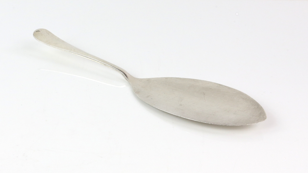 George III silver fish slice, by Peter & William Bateman, London 1806, pierced with fleur-de-lys - Image 6 of 14