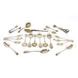 Set of six Victorian silver fiddle pattern teaspoons, by Josiah Williams & Co., Exeter, 1867/8,