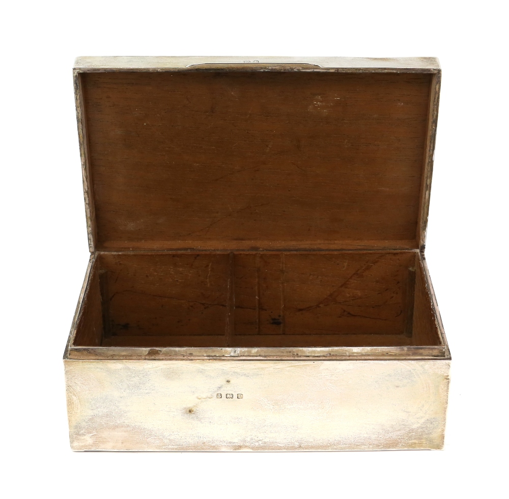 Group of silver items to include a George V cigarette box, Birmingham 1916, two toast racks, mustard - Image 24 of 36