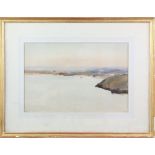 20th century English School, view of St. Ives, watercolour, indistinctly signed and titled in