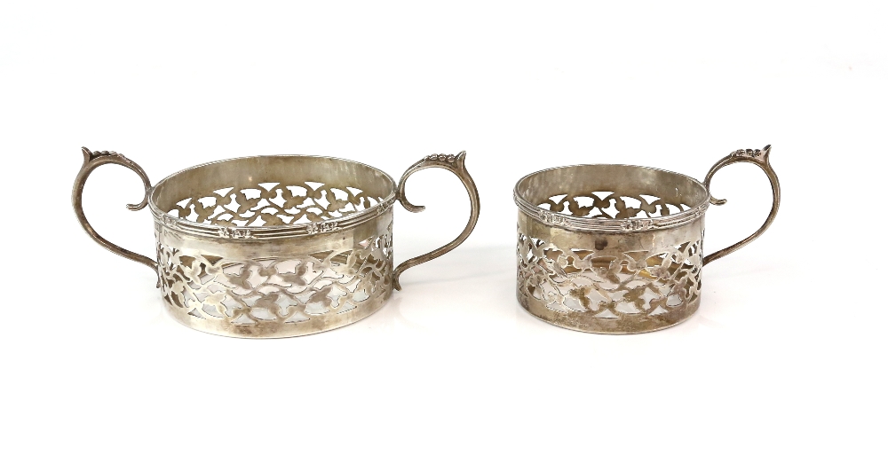 Aynsley part silver-mounted coffee service, comprising 5 cups with 7 silver sleeves, sugar bowl with - Image 36 of 44