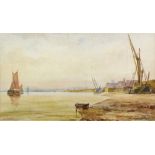 Thomas Goldsworth Dutton, (British, 1819-1891) 'Low Water', watercolour, signed, inscribed and dated