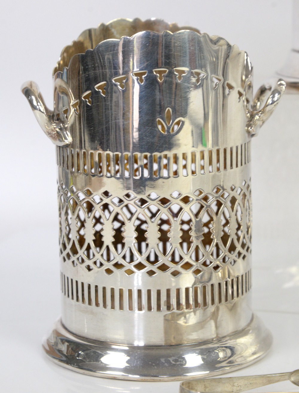 Mappin & Webb engraved glass claret jug with silver plated mounts, slice cut water jug, two bottle - Image 16 of 26