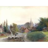 Attributed to Henry Charles Fox (British, fl.1879-1913), 'Billingshurst, Sussex', watercolour, 27
