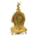 Early 20th century gilt metal mantel clock, the gilt dial with Roman numerals signed J.W. Benson,