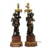 AMENDED DESCRIPTION AND REVISED ESTIMATE - Pair of Classical style table lamps in the form of bronze