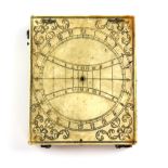 Late 17th Century ivory pocket azimuth Sundial by Charles Bloud, Dial numbered 1-12, and with