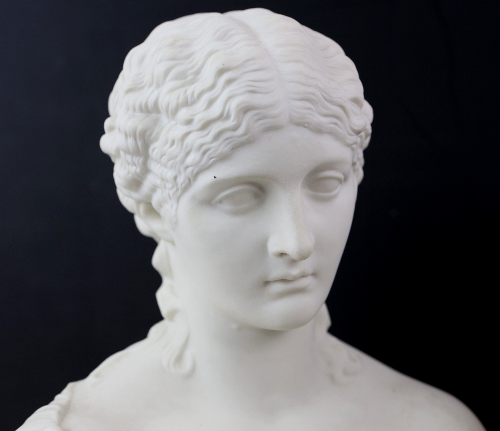 Copeland Parian Ware bust of Ophelia after an original by W. C. Marshall RA, published by Crystal - Image 8 of 8