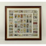 Will's Cigarette cards Nelson series, x50 cards all within one frame, frame size 60 x 63cm