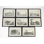 Set of eight Aboriginal engravings taken from 'An Account of the English Colony in New South