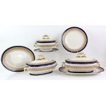 Late 19th century Royal Worcester part dinner service, pattern no W2313, Reg no. 46051, repeating