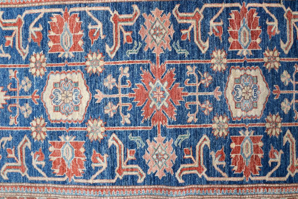 Kazak style rug, stylised floral motifs within floral panels, 144 x 103cm - Image 2 of 4