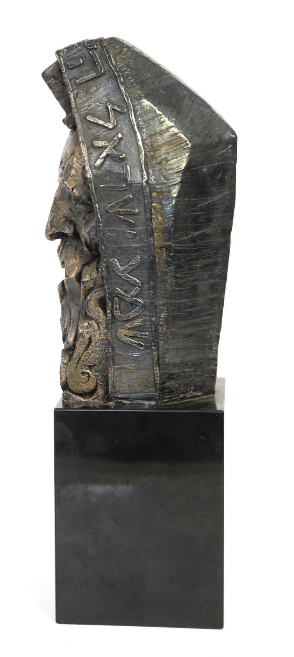 George Weil (b 1938) Moses, limited edition bronze in original case , 1973 39cm on stand - Image 4 of 6