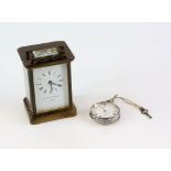 Mathew Norman carriage timepiece and a H Samuel No. 14528 silver pocket watch with subsidiary