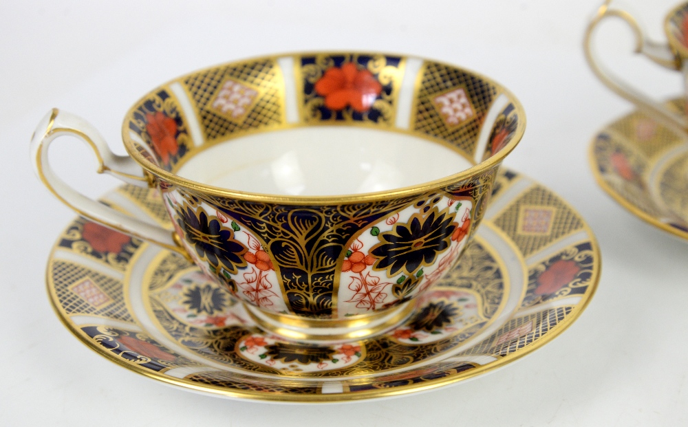 Royal Crown Derby Imari pattern no 1128, four cups and saucers, and a coffee can and saucer - Image 7 of 10