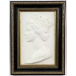 Arnold Machin (1911-1999) Her Majesty Queen Elizabeth II, believed to be a pre-production plaque for