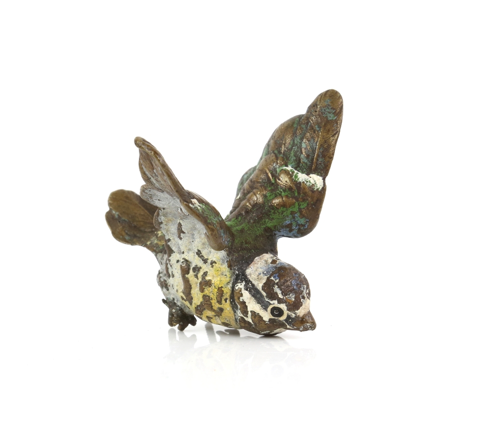 Franz Xavier Bergmann (1861-1936), a cold-painted bronze figure of a hen marked Geschutz, 2cm high , - Image 3 of 9