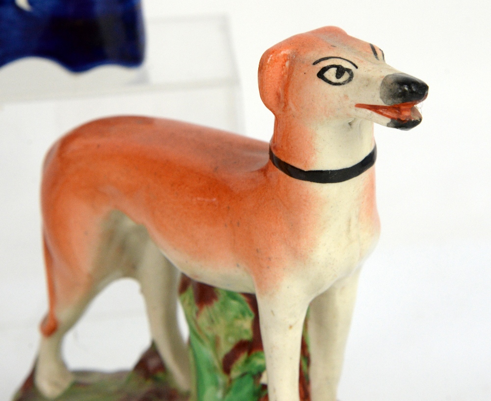 Collection of over 20 Staffordshire dogs and sheep, mainly greyhounds, tallest 27cm high - Image 10 of 15