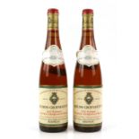 Two bottles of Schloss Groenesteyn 1976 Kabinett - Kiedricher Heiligenstock Riesling, Rheingau,