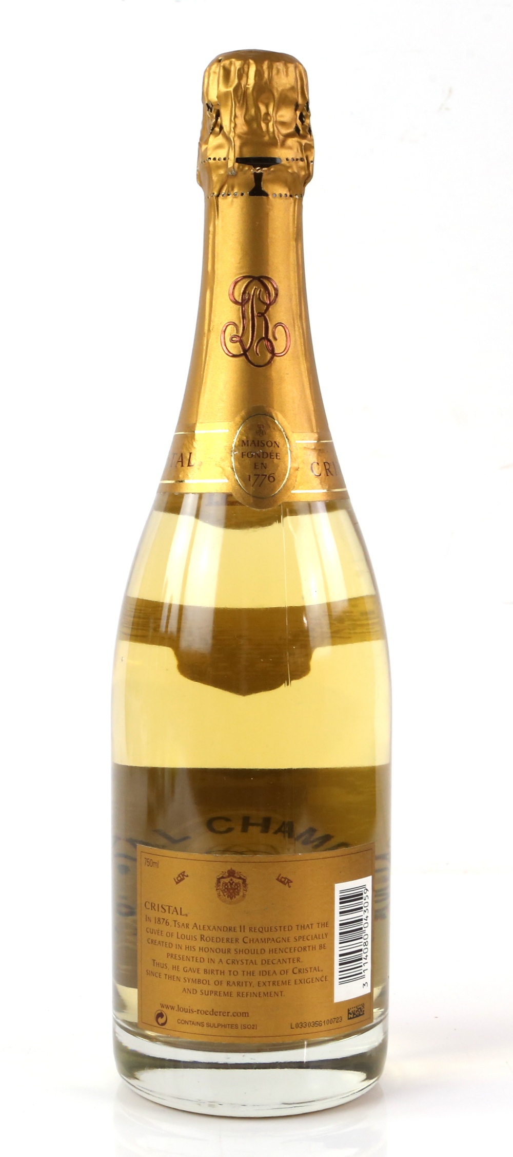 Three bottles of Louis Roederer Cristal Brut Champagne, 2002 vintage (3) - Image 2 of 3