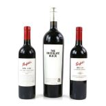 Three bottles of red wine to include two bottles of Penfolds Bin 407 2003 vintage Cabernet