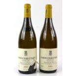 Two bottles of Corton Charlemagne Grand Cru, Bonneau de Martray white wine, 2003 vintage (2)