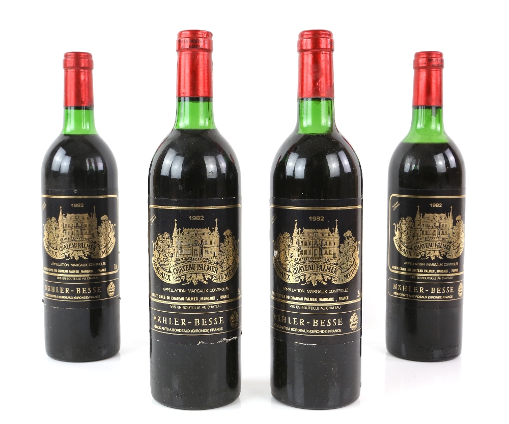 Four bottles of Chateau Palmer Margaux 1982 vintage Bordeaux red wine, Mahler-Besse (4) - Image 4 of 4