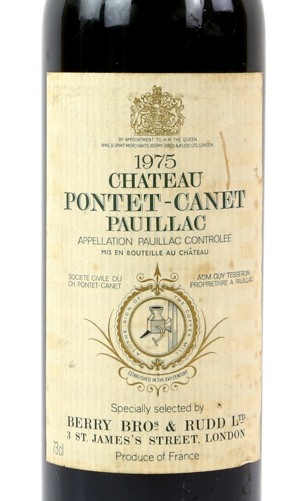 Two bottles of Chateau Ponte Canet Pauillac, specially selected by Berry Bros & Rudd,1975 vintage ( - Image 2 of 3