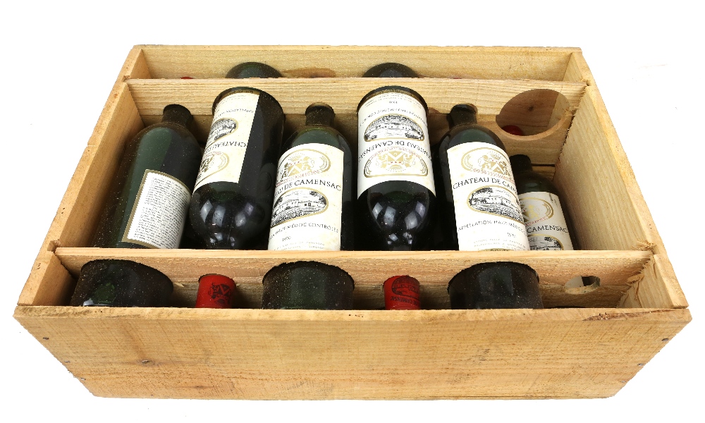 Eleven bottles of Chateau de Camensac appellation Haut-Medoc red wine, 1970 vintage. In original