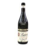 One bottle of 1982 Giacomo Borgogno & Figli Barolo Riserva red wine, in wooden case, 750ml