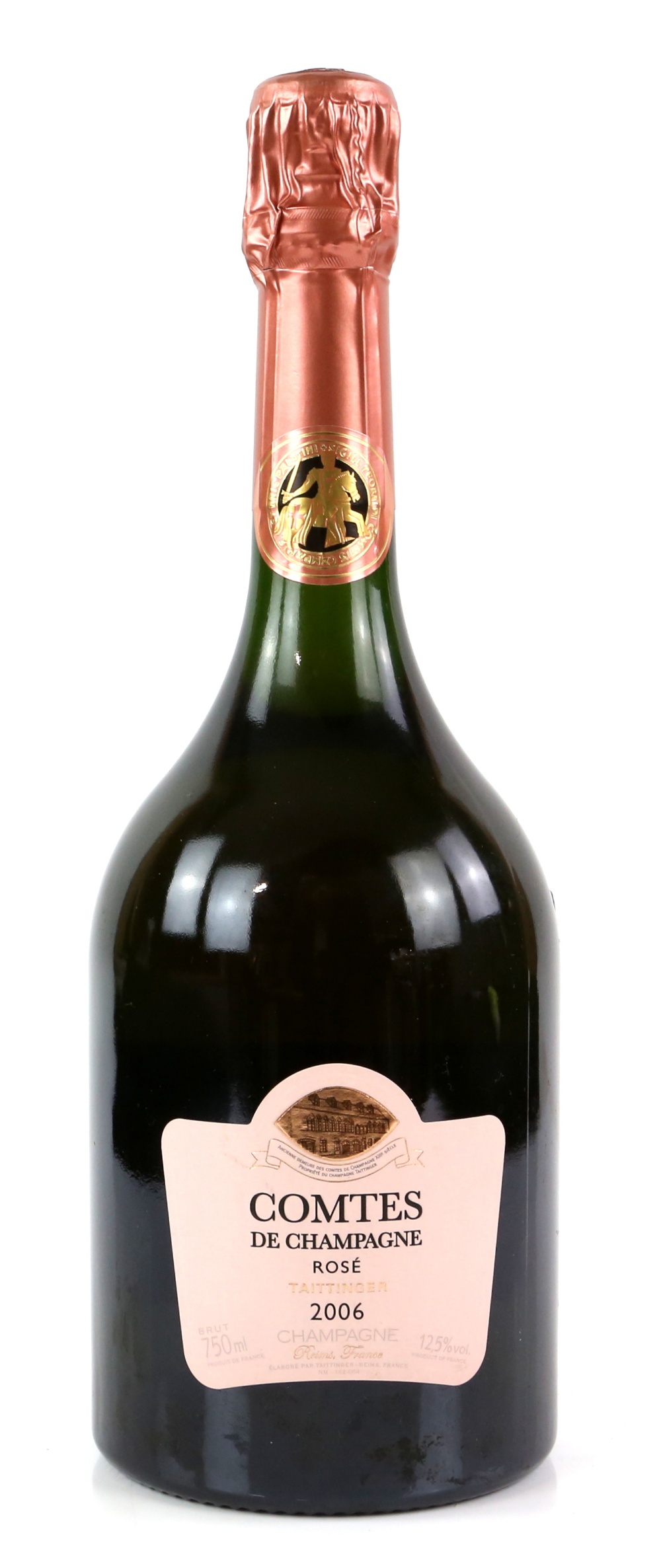 One bottle of Comtes de Champagne, Tattinger, Rose Champagne, 2006 vintage