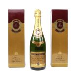 Three bottle of Louis Roederer Brut Champagne, Vintage gold label, 1990 vintage, boxed (3)