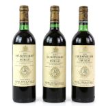 Three bottles of Chateau Batailley Pauillac Grand Cru Classe red wine, 1981 vintage (3)