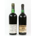 Two bottles of port: Taylor's Quinta de Vargellas 1967 Vintage Port, together with Cockburn's 1970