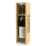 One bottle of Armagnac Sempe cognac, 1955 in glass presentation box, 70cl