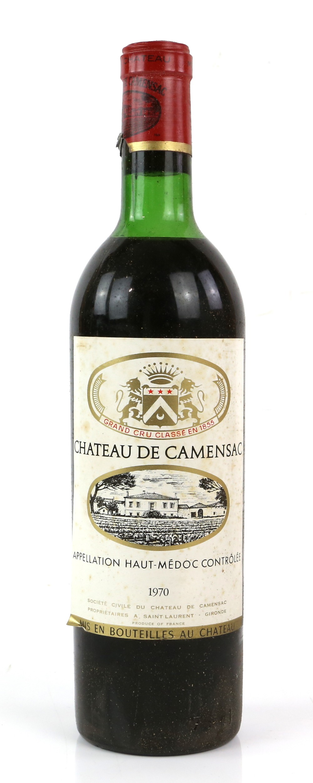 Eleven bottles of Chateau de Camensac appellation Haut-Medoc red wine, 1970 vintage. In original - Image 2 of 5