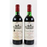 Two bottles of Chateau Berliquet, Saint Emillion Grand Cru red wine, 1978 vintage (2)