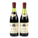 Two bottles of Le Corton Maison Doudet - Naudin red wine, 1970 vintage (2)