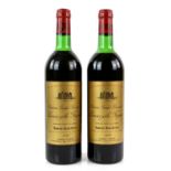 Two bottles of Chateau Grand Barrail, Lamazelle Figeac-Saint Emilion, Grand Cru Classe red wine,