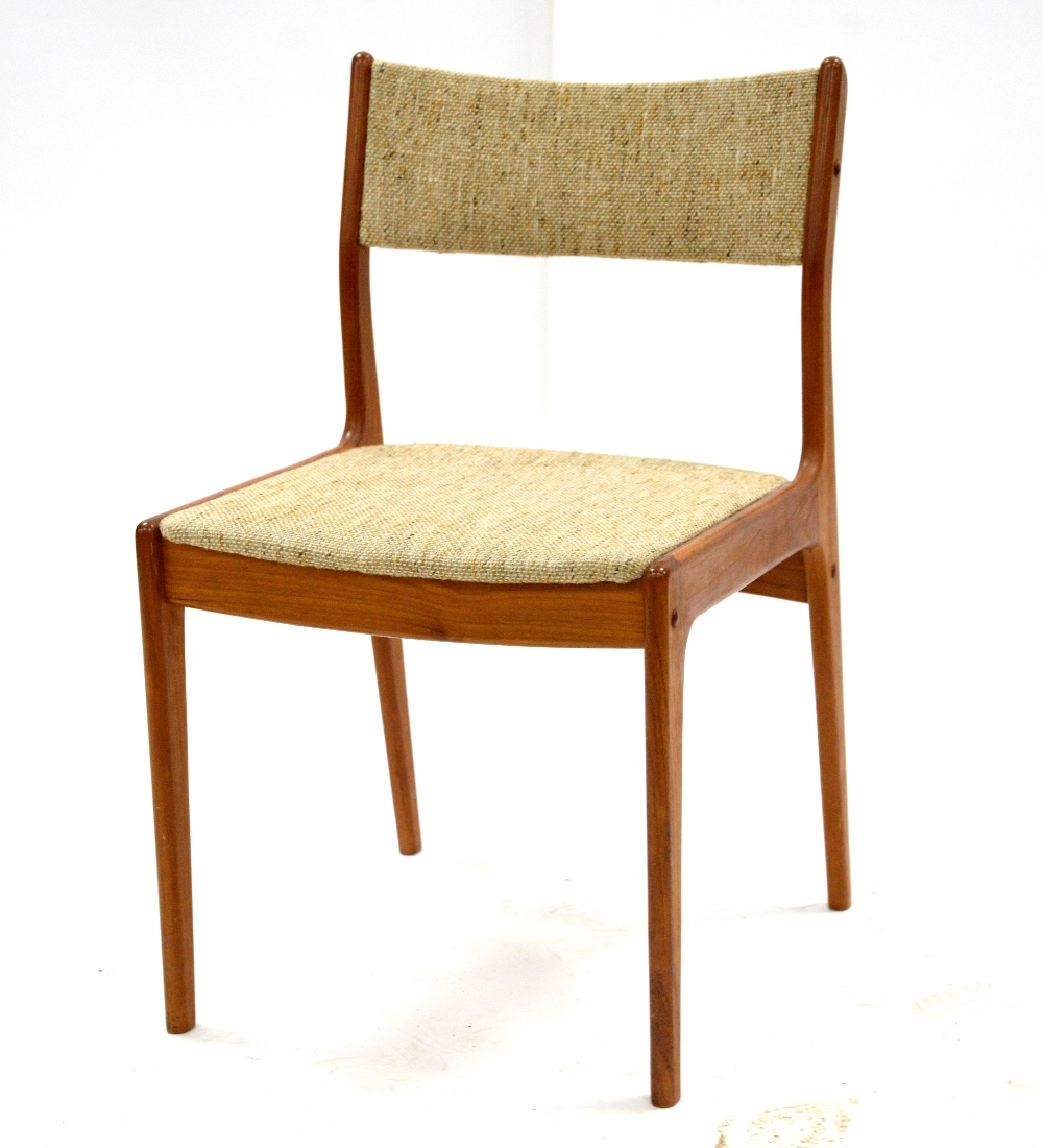 Johannes Andersen for Uldum Møbelfabrik, Denmark, set of six dining chairs with upholstered seats, - Image 8 of 30